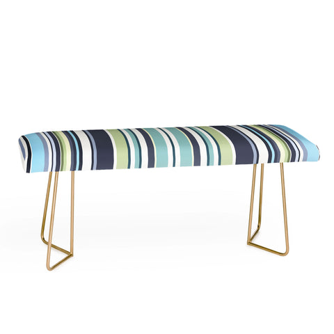 Sheila Wenzel-Ganny Lavender Mint Blue Stripes Bench