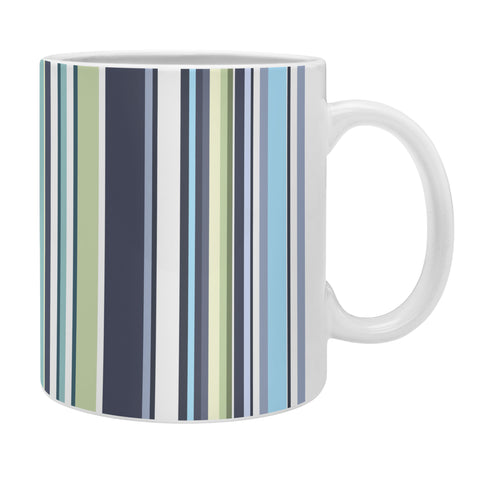 Sheila Wenzel-Ganny Lavender Mint Blue Stripes Coffee Mug