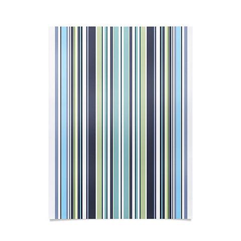 Sheila Wenzel-Ganny Lavender Mint Blue Stripes Poster