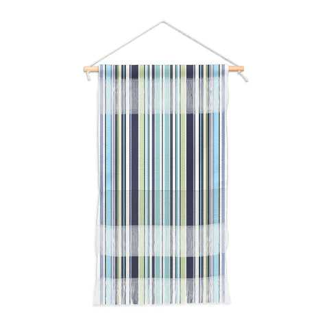 Sheila Wenzel-Ganny Lavender Mint Blue Stripes Wall Hanging Portrait