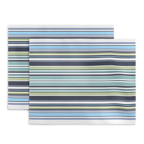 Sheila Wenzel-Ganny Lavender Mint Blue Stripes Placemat