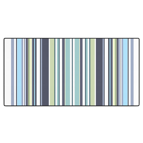 Sheila Wenzel-Ganny Lavender Mint Blue Stripes Desk Mat