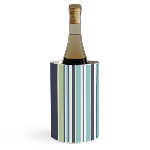 Sheila Wenzel-Ganny Lavender Mint Blue Stripes Wine Chiller
