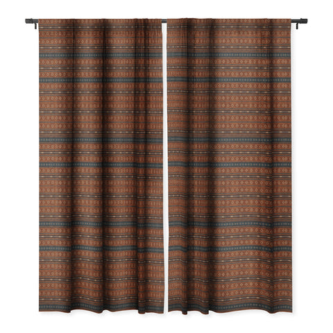 Sheila Wenzel-Ganny Little Bit Country Mudcloth Blackout Window Curtain