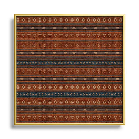 Sheila Wenzel-Ganny Little Bit Country Mudcloth Metal Square Framed Art Print