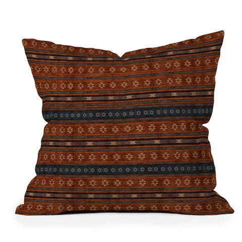 Sheila Wenzel-Ganny Little Bit Country Mudcloth Throw Pillow