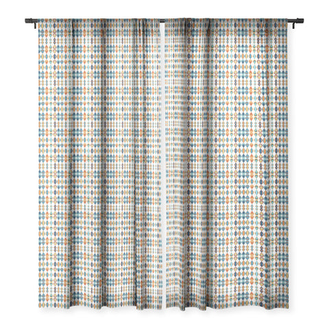 Sheila Wenzel-Ganny Mid Century Lava Drops Sheer Window Curtain