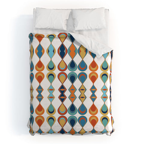 Sheila Wenzel-Ganny Mid Century Lava Drops Duvet Cover