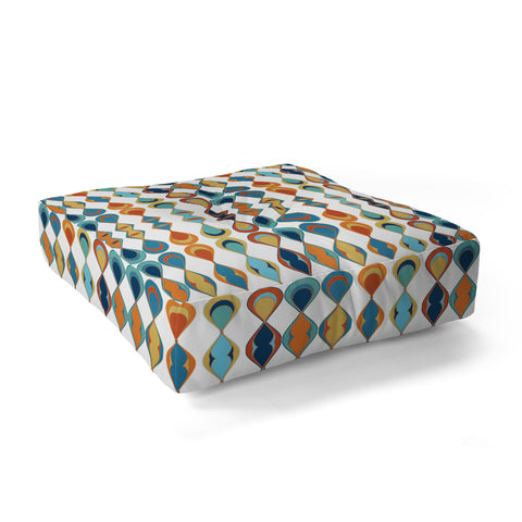 Sheila Wenzel-Ganny Mid Century Lava Drops Floor Pillow Square