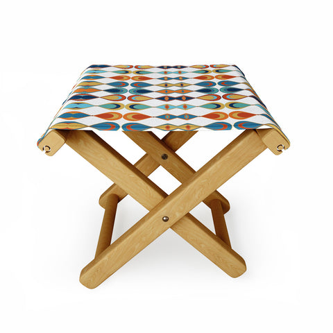 Sheila Wenzel-Ganny Mid Century Lava Drops Folding Stool