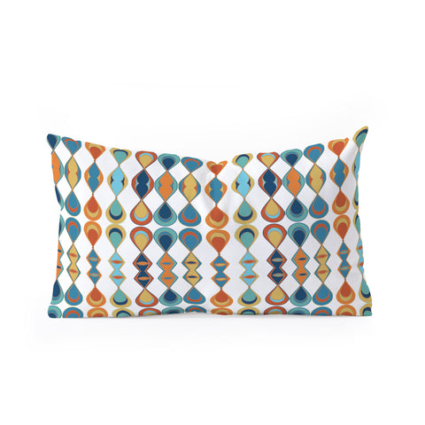 Sheila Wenzel-Ganny Mid Century Lava Drops Oblong Throw Pillow