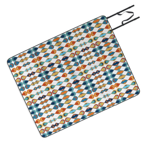 Sheila Wenzel-Ganny Mid Century Lava Drops Picnic Blanket