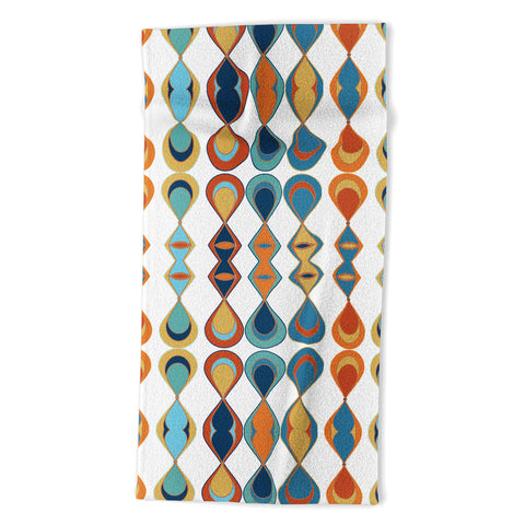 Sheila Wenzel-Ganny Mid Century Lava Drops Beach Towel