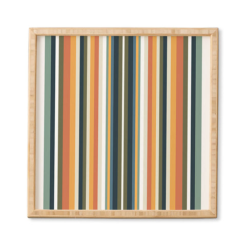 Sheila Wenzel-Ganny Mid Century Stripes Framed Wall Art