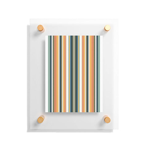 Sheila Wenzel-Ganny Mid Century Stripes Floating Acrylic Print