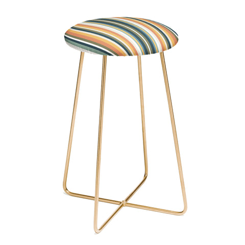 Sheila Wenzel-Ganny Mid Century Stripes Counter Stool
