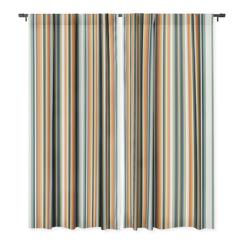 Sheila Wenzel-Ganny Mid Century Stripes Blackout Window Curtain