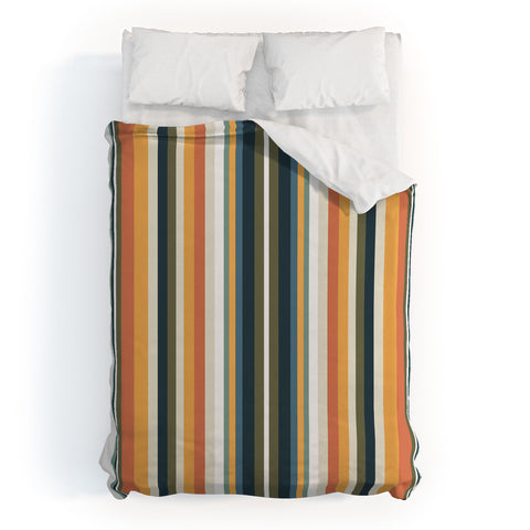 Sheila Wenzel-Ganny Mid Century Stripes Duvet Cover