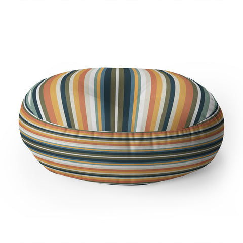 Sheila Wenzel-Ganny Mid Century Stripes Floor Pillow Round
