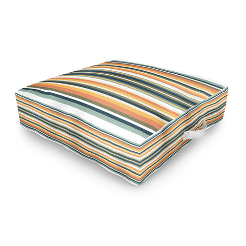 Sheila Wenzel-Ganny Mid Century Stripes Outdoor Floor Cushion