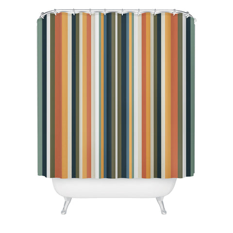 Sheila Wenzel-Ganny Mid Century Stripes Shower Curtain