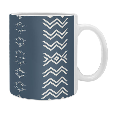 Sheila Wenzel-Ganny Minimal Blue Tribal Mudcloth Coffee Mug