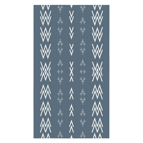 Sheila Wenzel-Ganny Minimal Blue Tribal Mudcloth Tablecloth