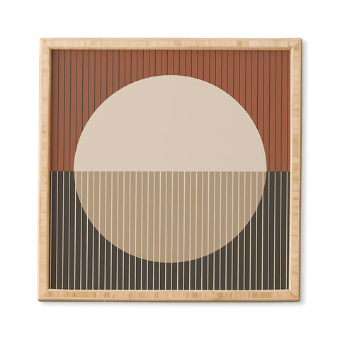 Sheila Wenzel-Ganny Minimal Neutral Line Geo Framed Wall Art