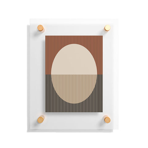 Sheila Wenzel-Ganny Minimal Neutral Line Geo Floating Acrylic Print