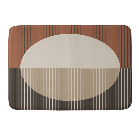 Sheila Wenzel-Ganny Minimal Neutral Line Geo Memory Foam Bath Mat