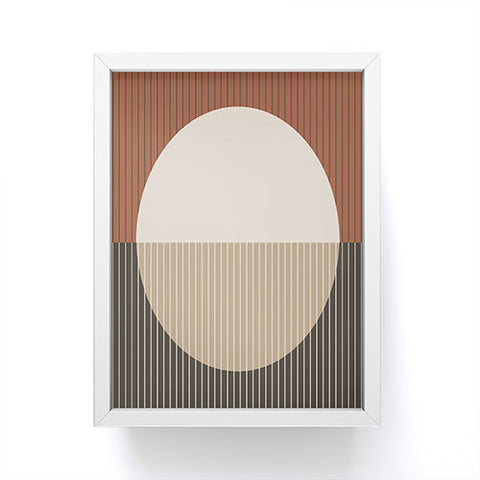 Sheila Wenzel-Ganny Minimal Neutral Line Geo Framed Mini Art Print