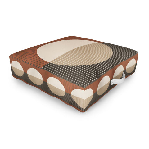 Sheila Wenzel-Ganny Minimal Neutral Line Geo Outdoor Floor Cushion