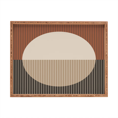 Sheila Wenzel-Ganny Minimal Neutral Line Geo Rectangular Tray