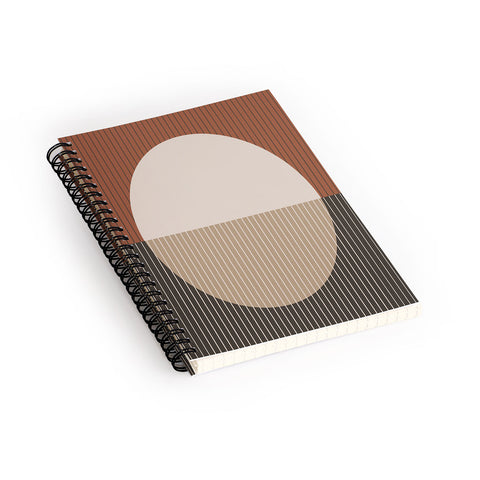 Sheila Wenzel-Ganny Minimal Neutral Line Geo Spiral Notebook