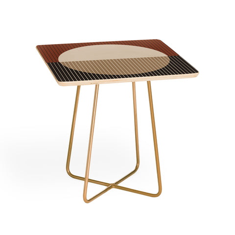 Sheila Wenzel-Ganny Minimal Neutral Line Geo Side Table