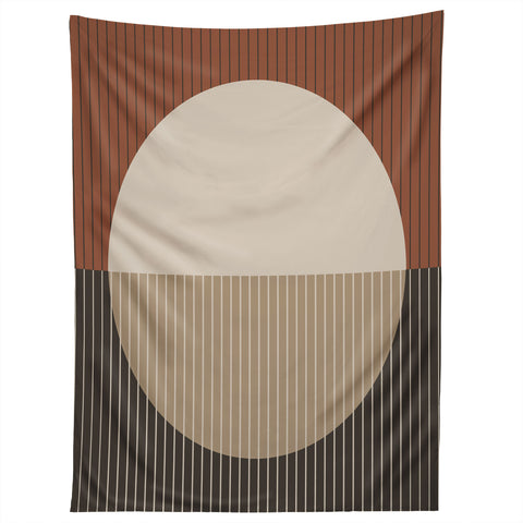 Sheila Wenzel-Ganny Minimal Neutral Line Geo Tapestry