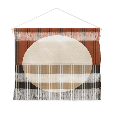 Sheila Wenzel-Ganny Minimal Neutral Line Geo Wall Hanging Landscape