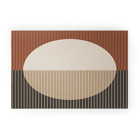 Sheila Wenzel-Ganny Minimal Neutral Line Geo Welcome Mat