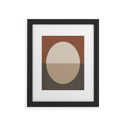 Sheila Wenzel-Ganny Minimal Neutral Line Geo Framed Art Print