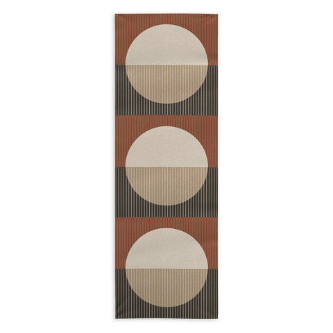 Sheila Wenzel-Ganny Minimal Neutral Line Geo Yoga Towel