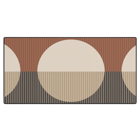 Sheila Wenzel-Ganny Minimal Neutral Line Geo Desk Mat