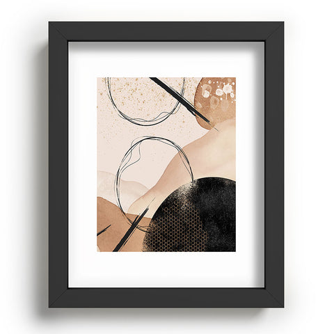 Sheila Wenzel-Ganny Minimalist Black Gold Recessed Framing Rectangle