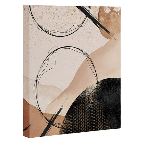 Sheila Wenzel-Ganny Minimalist Black Gold Art Canvas