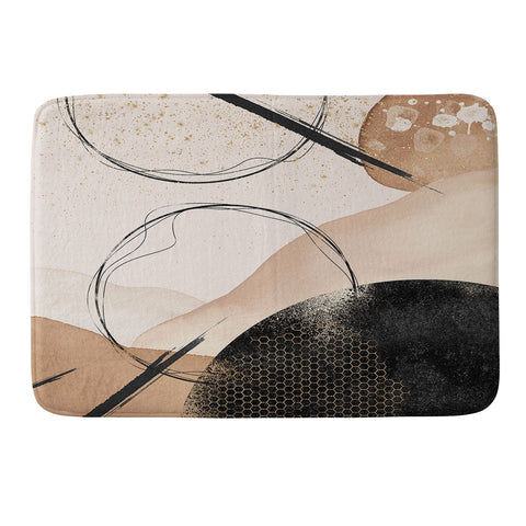 Sheila Wenzel-Ganny Minimalist Black Gold Memory Foam Bath Mat