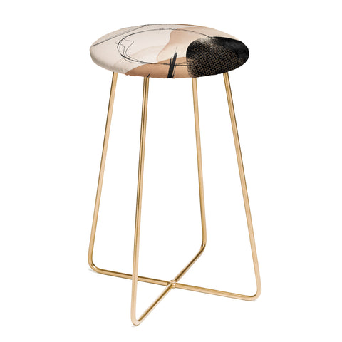 Sheila Wenzel-Ganny Minimalist Black Gold Counter Stool
