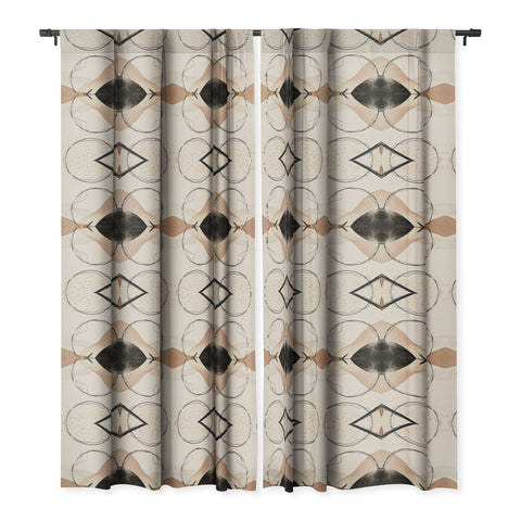 Sheila Wenzel-Ganny Minimalist Black Gold Blackout Window Curtain