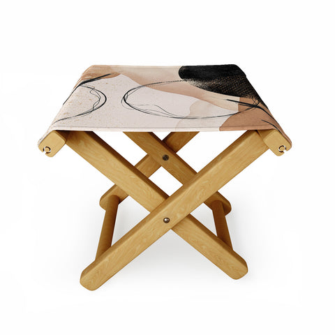 Sheila Wenzel-Ganny Minimalist Black Gold Folding Stool