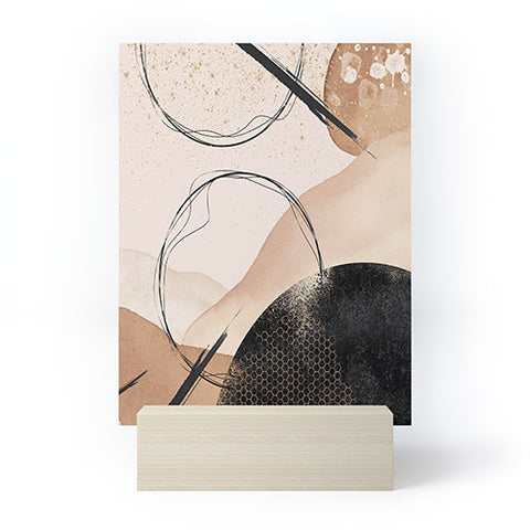 Sheila Wenzel-Ganny Minimalist Black Gold Mini Art Print