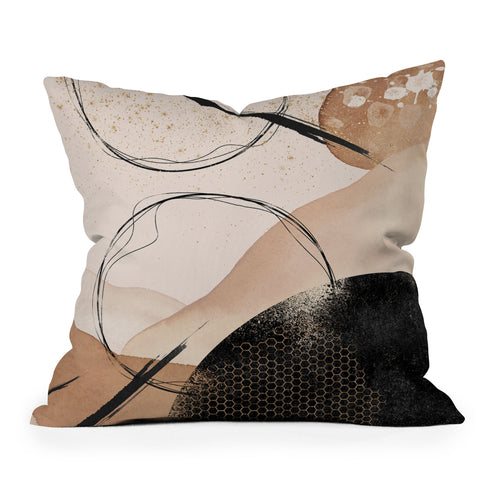 Sheila Wenzel-Ganny Minimalist Black Gold Throw Pillow