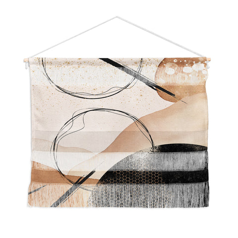 Sheila Wenzel-Ganny Minimalist Black Gold Wall Hanging Landscape